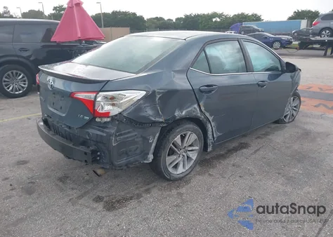2014 Toyota Corolla Le Eco Plus z USA, uszkodzony, nr VIN 2T1BPRHE5EC133911